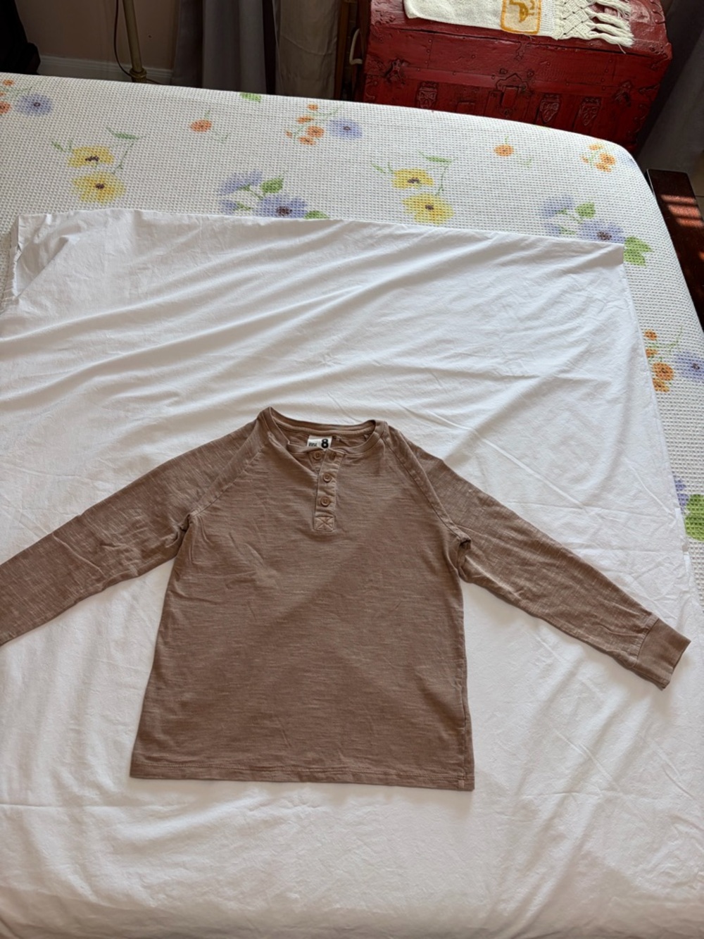 Kids Long-Sleeve Henley Shirt in Brown (31)